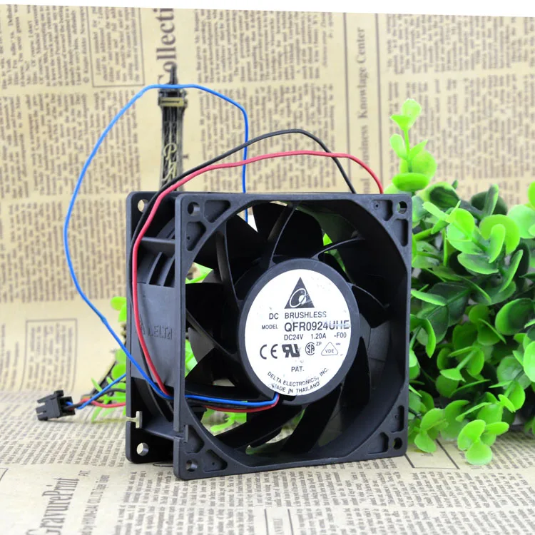 NEW ORIGINAL QFR0924UHE 24V 1.2A 3wires 9038 90*90*38mm 9cm COOLING FAN