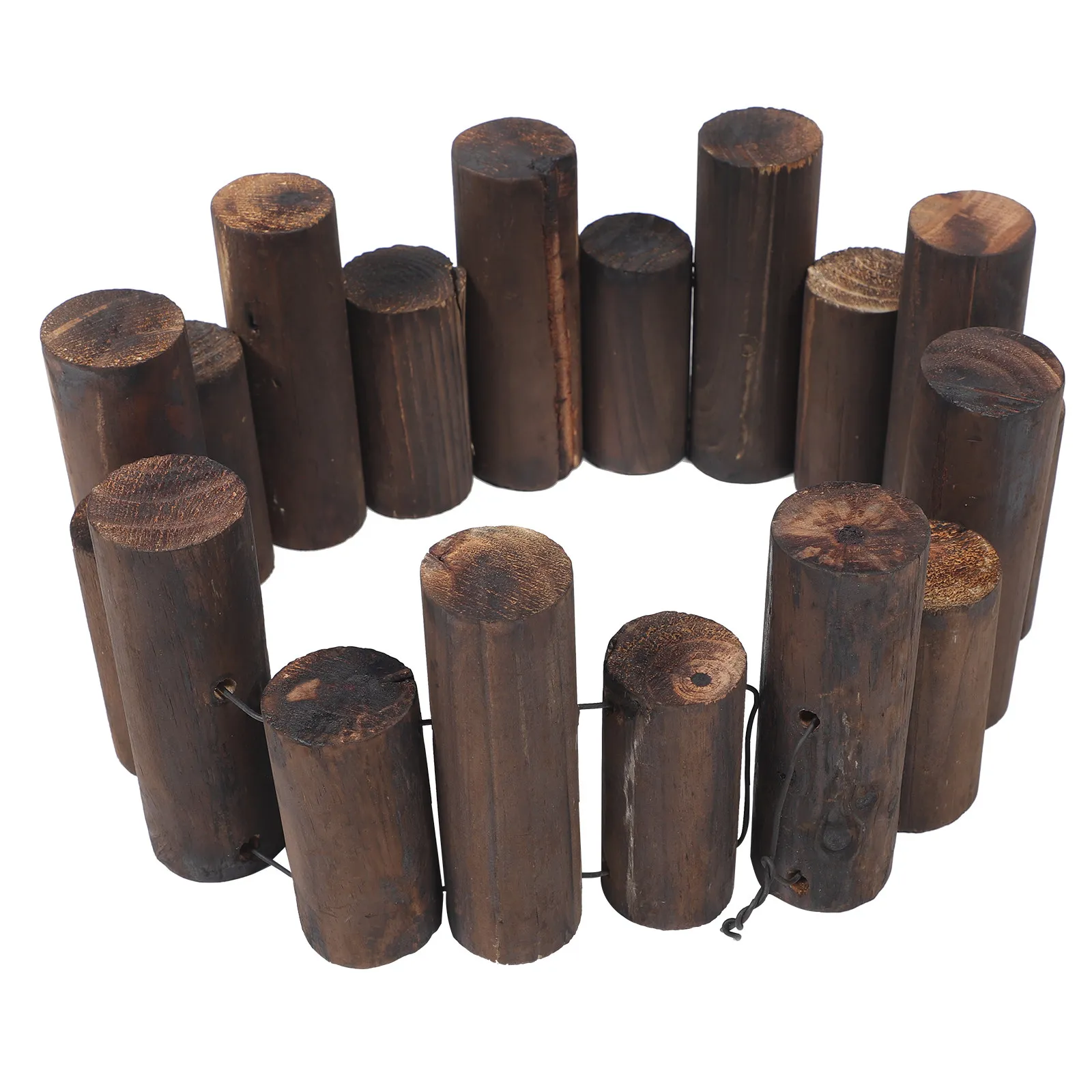 

Carbonized Wood Garden Fence Outdoor Decorative Landscape Border for Flowerbeds Driveways Paths Lawns Yard Courtyard Partition