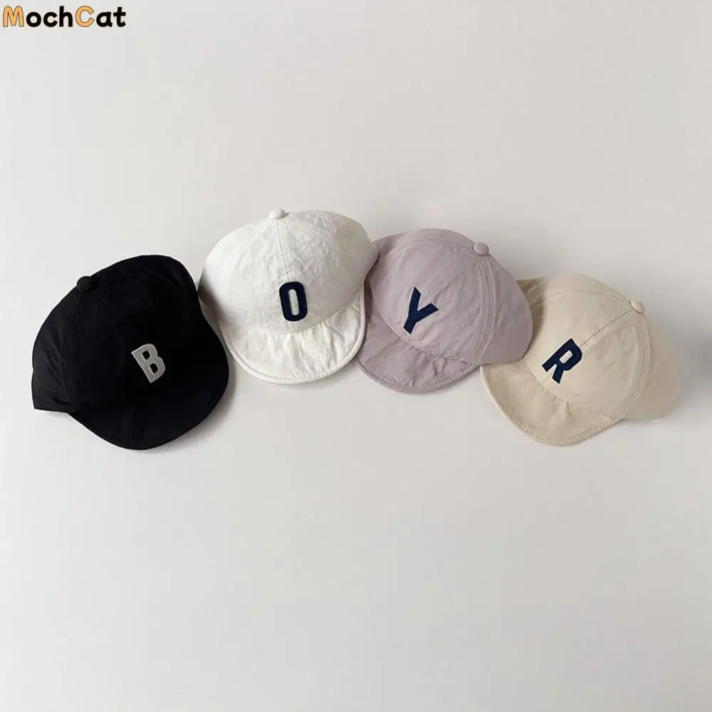 

Ins Summer Letter Baseball Cap Thin Breathable Children Peaked Hat Quick-drying Outdoor Baby Sunscreen Cap 0-3y