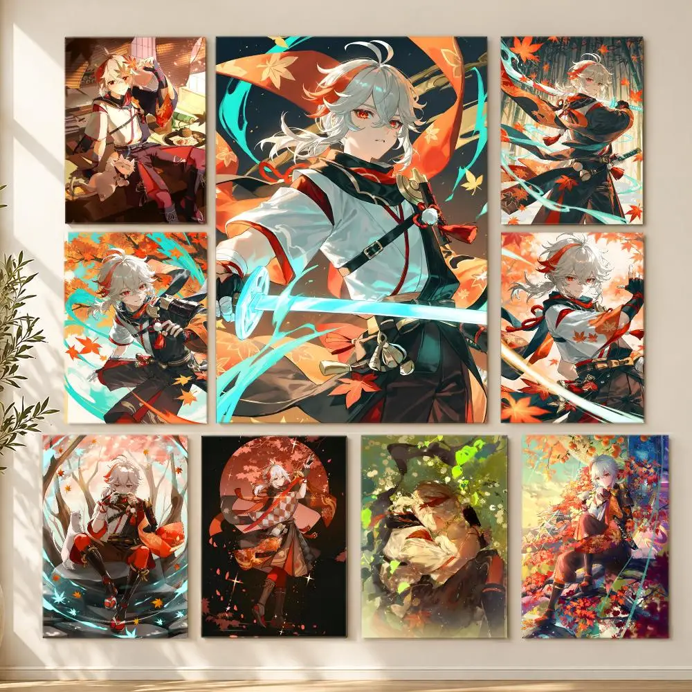 game Kaedehara Kazuha Poster HD Poster Printing Self Adhesive Poster for Living Room Bedrooms Home Decor Gift