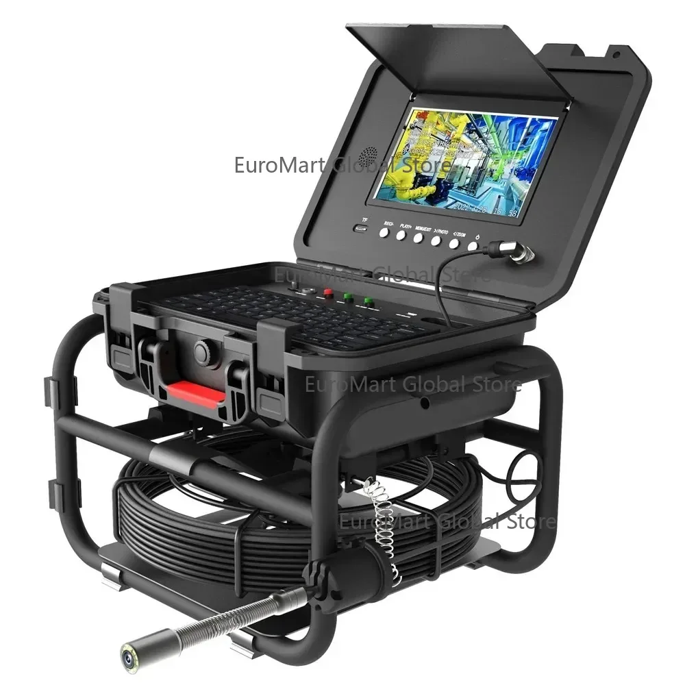 Wholesale Price 30m-50m Sewer Pipe Inspection Camera with 9Inch 1080P Screen 512HZ Locator Video+Audio Recording Meter Counter
