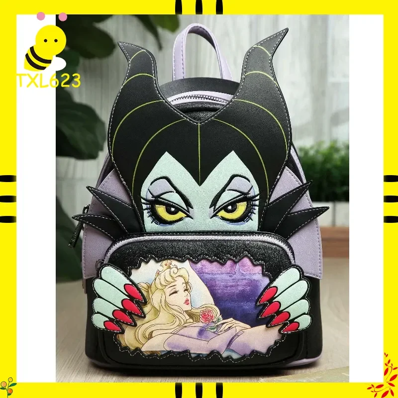 

Рюкзак и кошелек Disney Loungefly, спальная красавица, тема Малефисента, злодея, модный подарок для фанатов Диснея, ежедневное использование