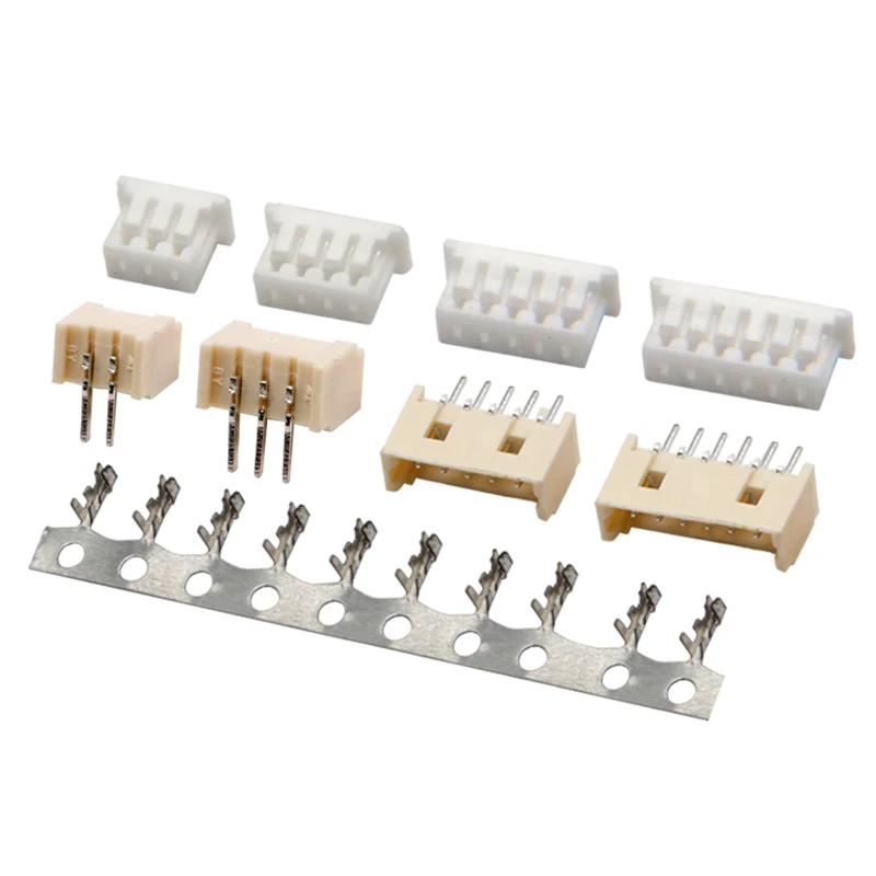 50 sztuk MICRO JST 1.25 2/3/4/5/6/7/8/9/10 złącze pinowe 1.25MM skok kąt prosty/prosty pin nagłówek/obudowa/zacisk