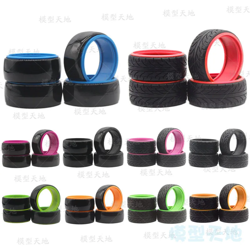 1:10 RC Drift Car Tires 65MM Abrasion Resistant Bald Hard Tyre Silicone lining Double Layer For HSP HPI Tamiya HIMOTO 94123 D5