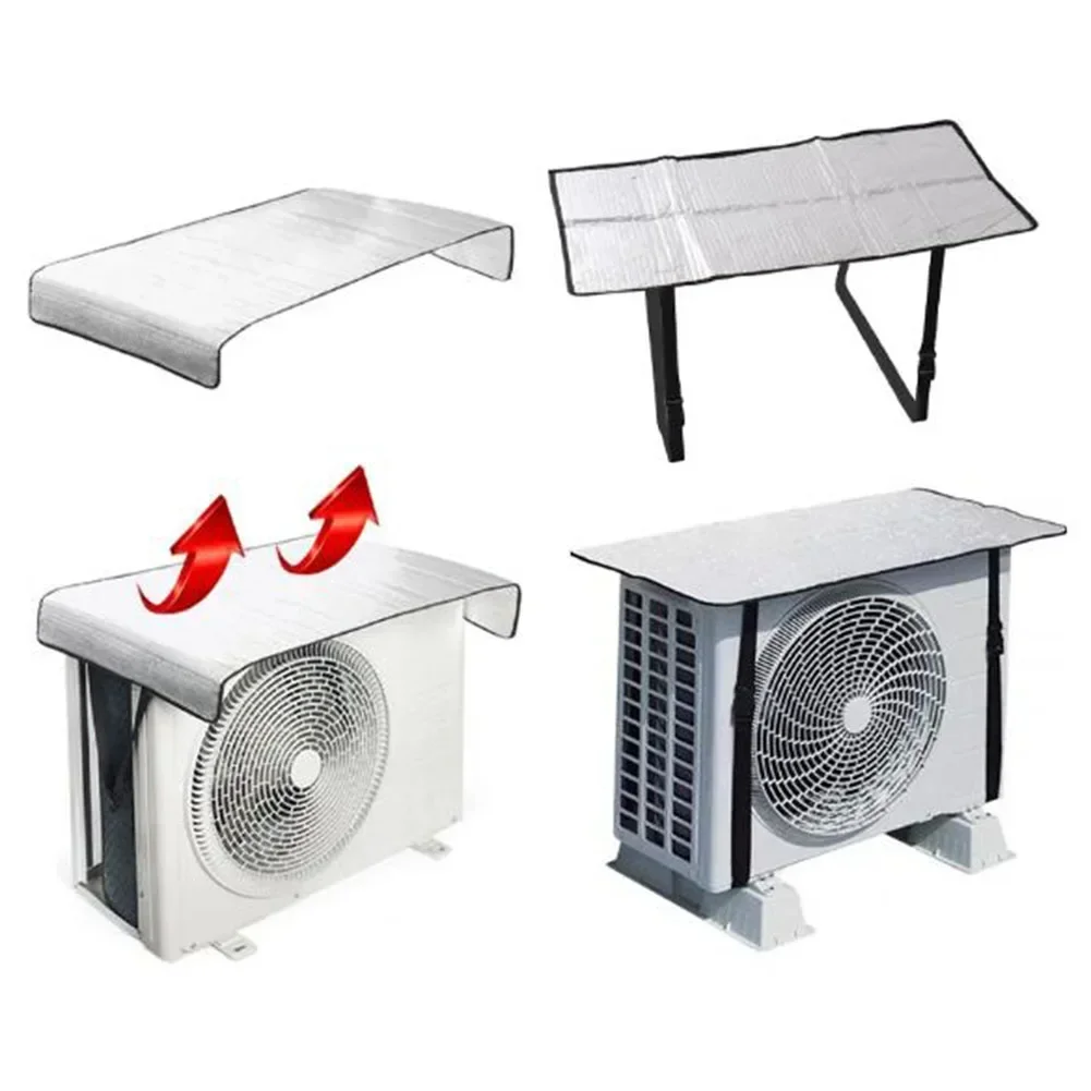 

For Air Conditioning Heat Shield Waterproof Aluminum Foil Cooling Heat Insulation Prevent Sun Exposure Silver Affordable