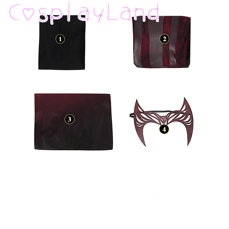 Doctor Multiverse of Madness Scarlet Cosplay Costume High Quality Wanda Maximoff Women Suit Witch Costume Role Play Outfit