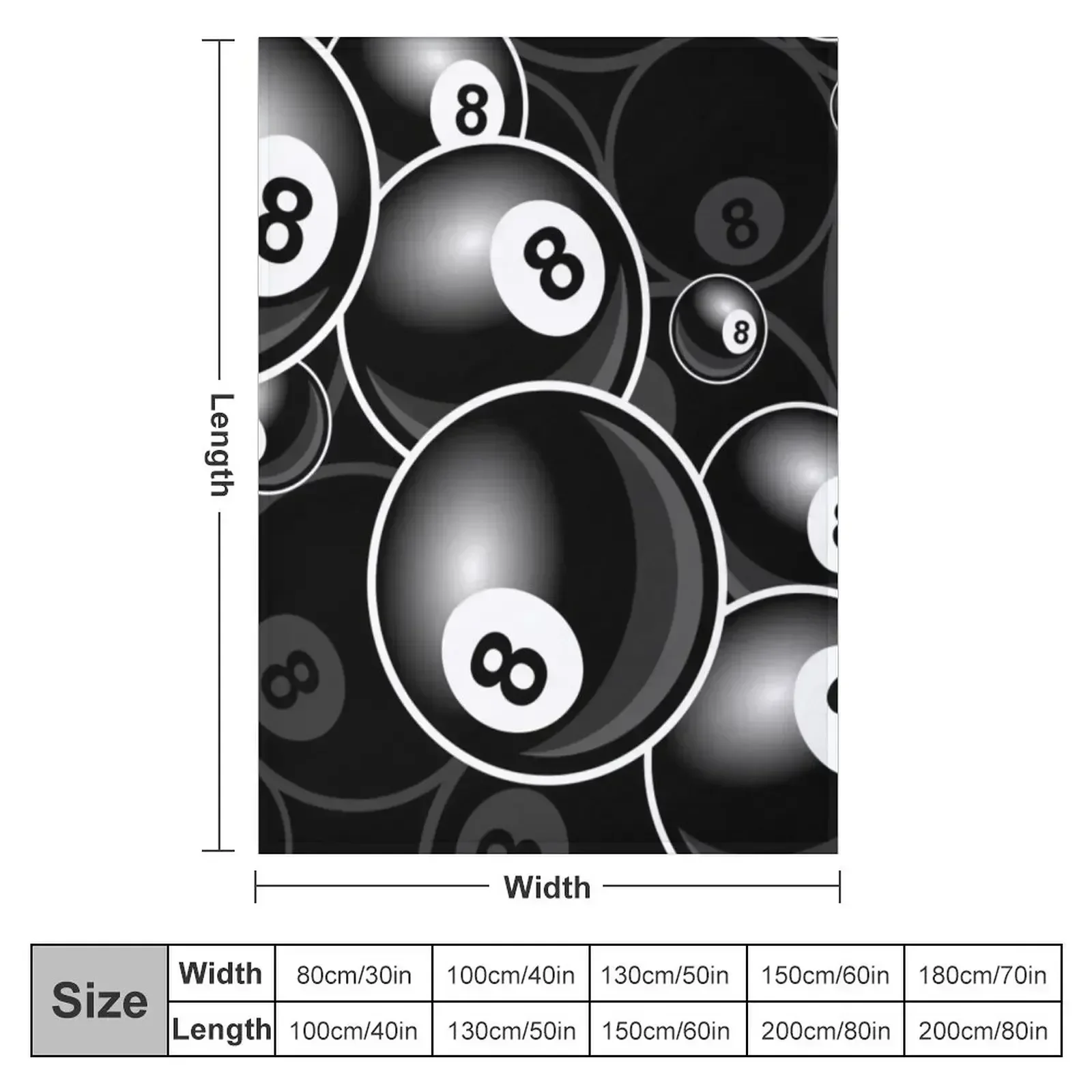 Billiards Black 8 Ball 8-Ball black and white Throw Blanket blankets and throws manga Soft Plush Plaid Blankets