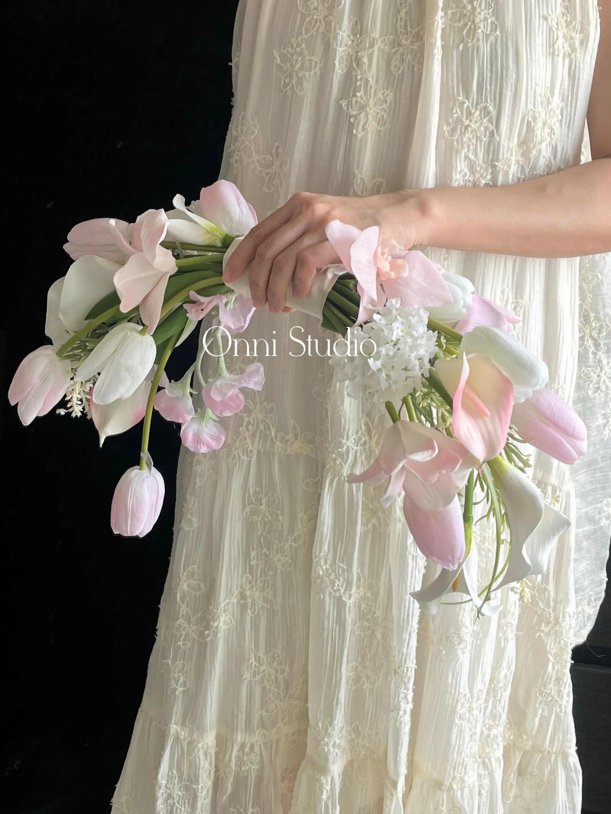Annie Light Pink Hand Carry Flower Bouquet Simulation Bouquet Wedding Certificate Engagement Wedding Flower Korean Premium