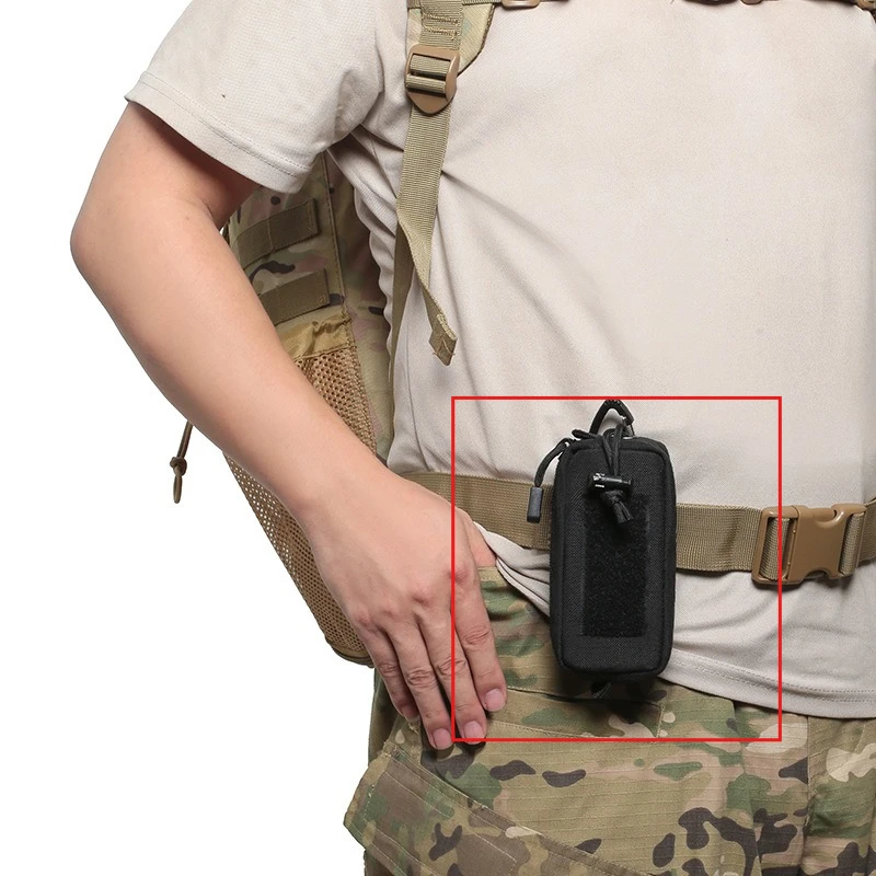 CLUSGO Multifunctional Tactical Key Molle Bag Outdoor Sports EDC Accessory Storage Waist Pouch Cross-border Portable