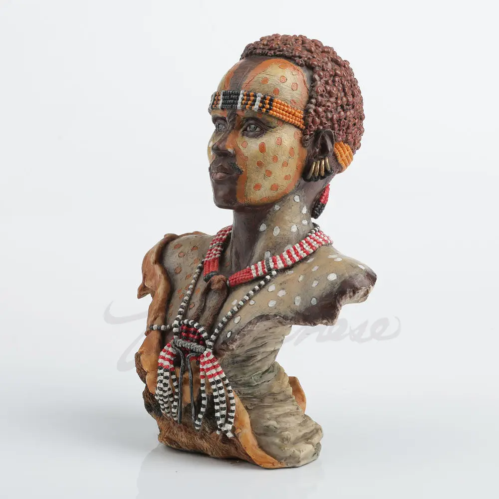 Cairo Egyptian Man Bust Statue Resin Ethnic Figurine Exotic Home Office Decor Ornament Gift Handmade Art Craft Collectible Gift