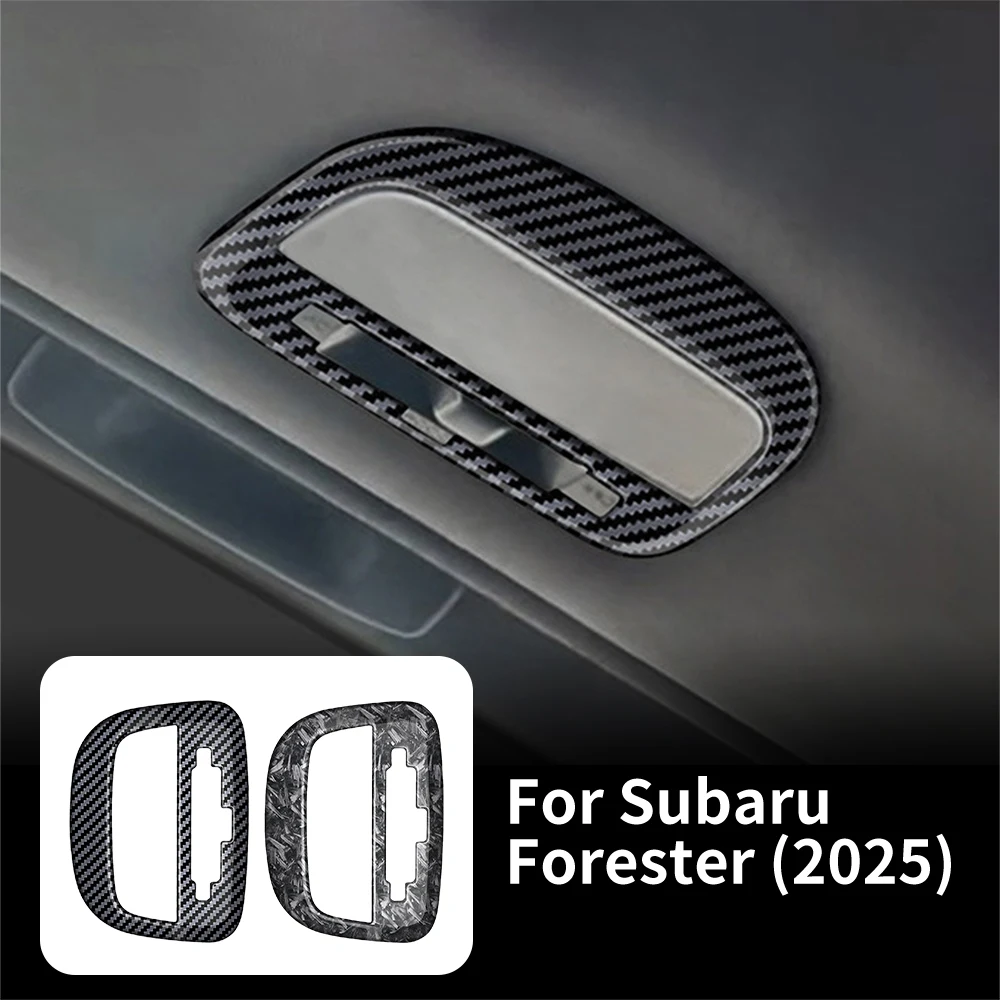 

For Subaru Forester 2025 ABS Carbon Fiber Forged Carbon Style LHD Car Rear Reading Light Frame Sticker Interior Accessories