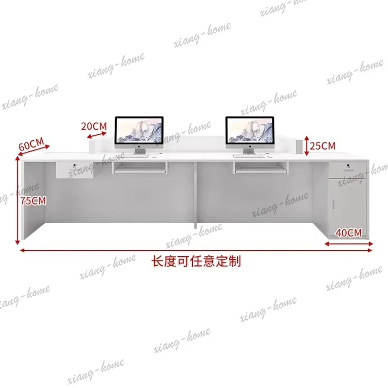 lsCustomized Beauty Reception Desk Exquisite Nordic Unique Design Reception Desks Creative Modern Schreibtisch Office Furniture