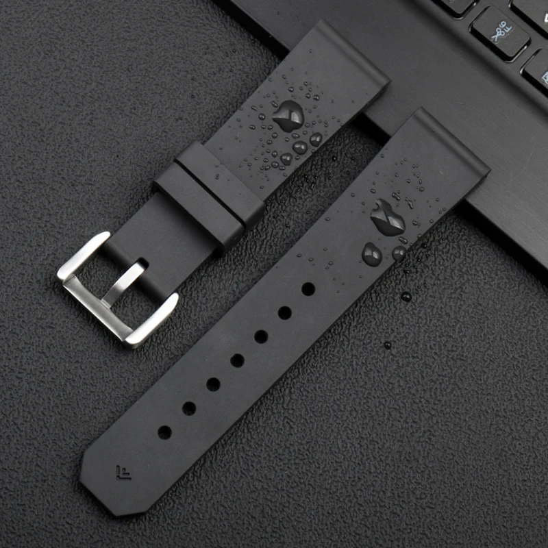 Fluororubber watch strap for cartier calibre series W7100055 / wgca0010 fluororubber watch band men\'s wristband bracelet 23mm