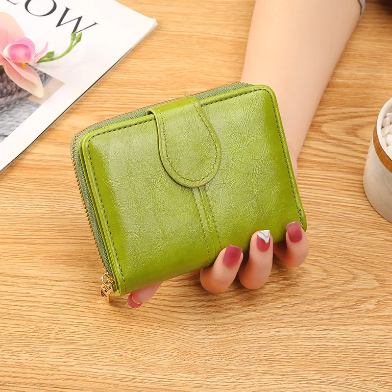 

Women's Wallets Short Card Bag Card Holder Zipper Hasp Wallet Fold Small Fashion coin purse Money Clip Storage Purse