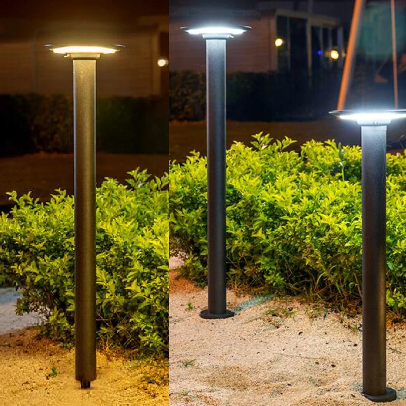 

Outdoor Solar LED Lawn Light Cement Floor Round Waterproof Aluminum Solar Lawn Light Garden Villa Outdoor Landscape Lighting