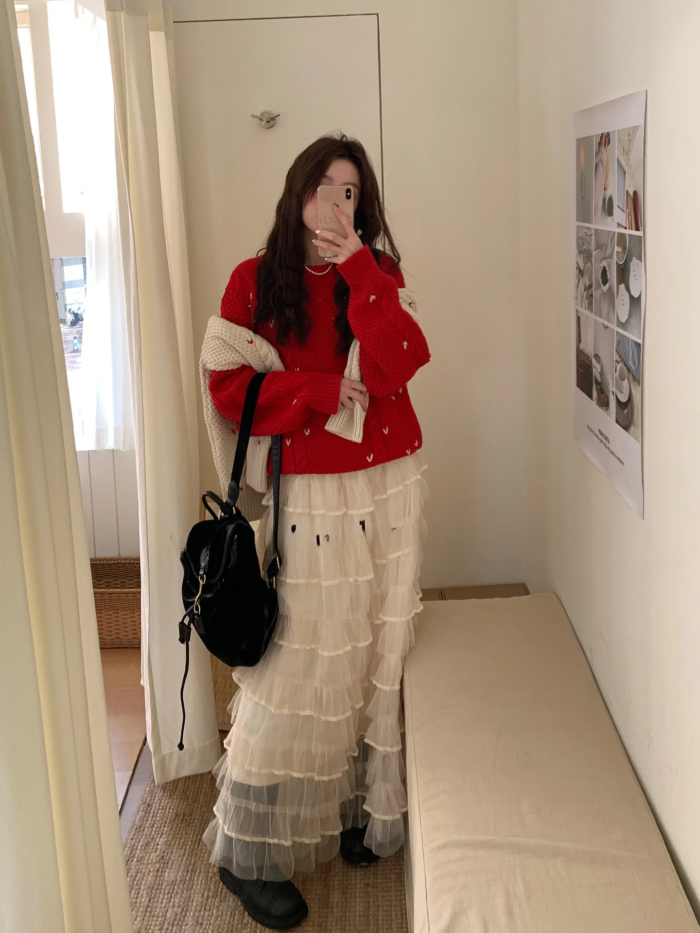 

Многослойная мягкая универсальная пышная сетчатая полуюбка в корейском стиле Even-Yiwen Heavyweight Mist Net для женщин