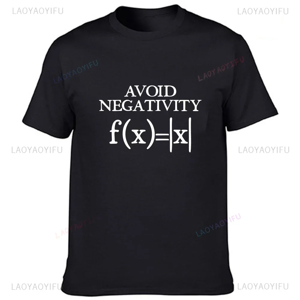 Avoid Negativity Men Funny Mathematics Absolute Value Tshirt Math Function Geek Hipster T Shirt Summer Practice Cotton Clothes