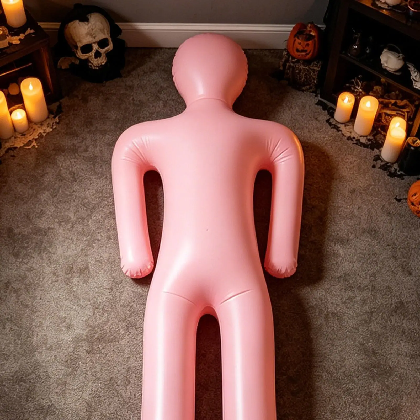 Inflatable Mannequin Realistic Human Body Halloween Decoration Blow Up Doll Prop for Haunted House Escape Room Party Yard Lawn