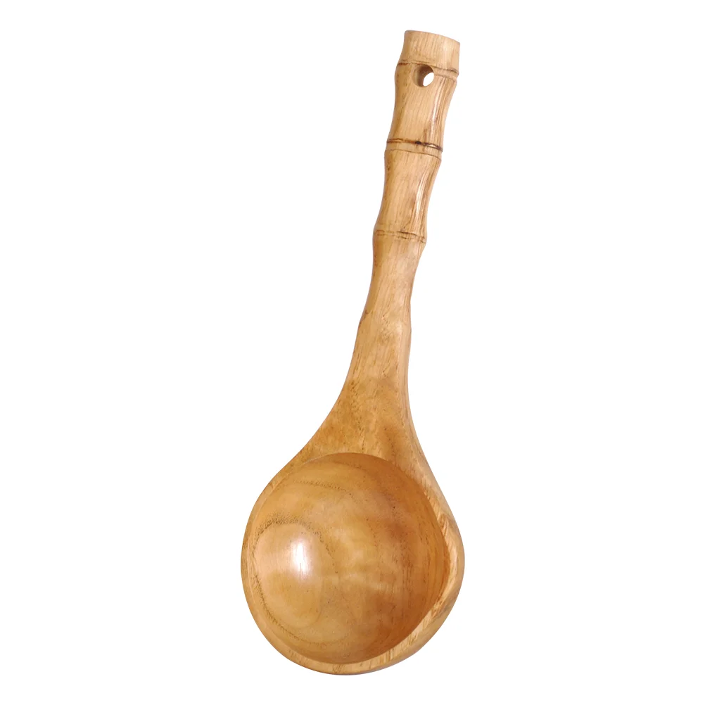 Bamboo Spoon Water Ladle Kitchen Gadget Solid Wood Scoop Rice Bath Wooden Household Chestnut Sauna Room