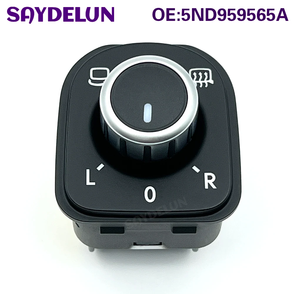 

5ND959565A 5K0959565 Mirror Control Switch Adjust Knob For VW CC PassatB7 Tiguan Sharan Golf SEAT Alhambra Reverse Mirror Switch