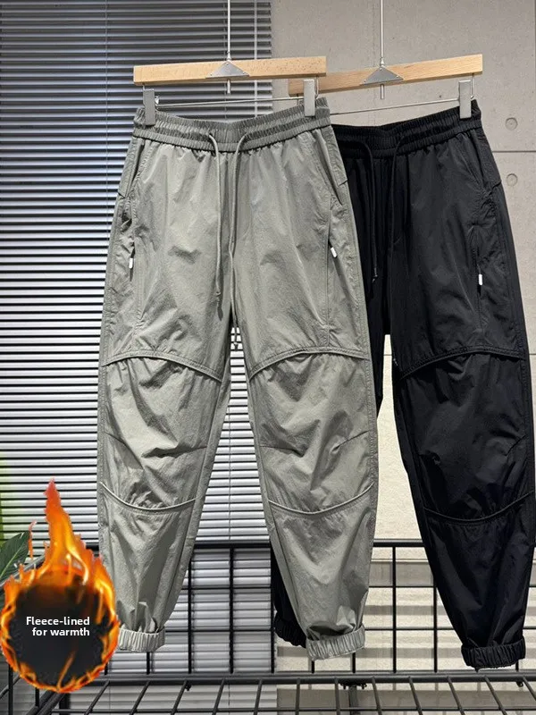 

Мужские осенне-зимние свободные рабочие брюки Thiened Fce, повседневные свободные брюки с манжетами, модные молодежные спортивные брюки