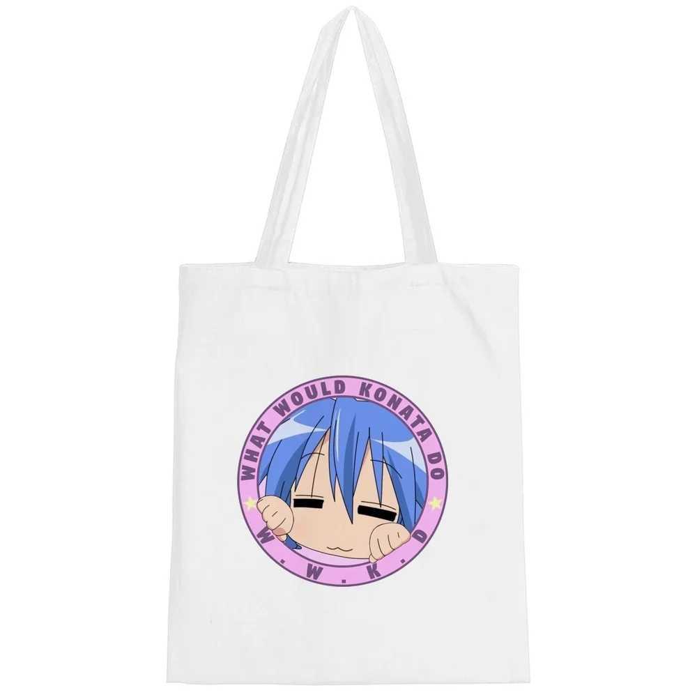 Lucky Star Otaku tote bag bolsas de tela shoulder  shopping grocery y2k femme