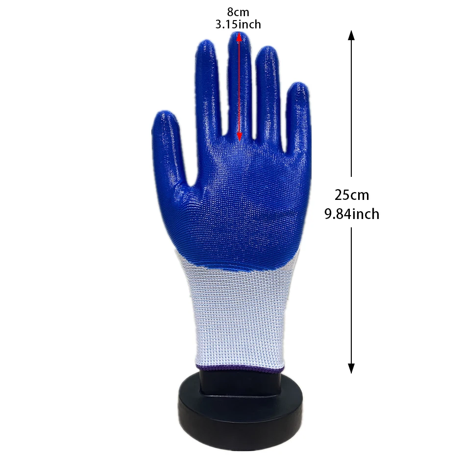 10-20pc pairs of nitrile safety coated work gloves, PU gloves and palm coated mechanical work gloves, obtained CE EN388