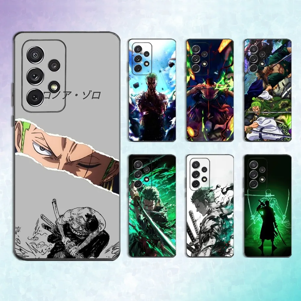 

Anime One P-Piece-ES Z-Zoro Phone Case For Samsung S25,S24,S23,S22,S21,S20,S10,Ultra,Plus,Lite,FE,Soft Silicone Black Cover