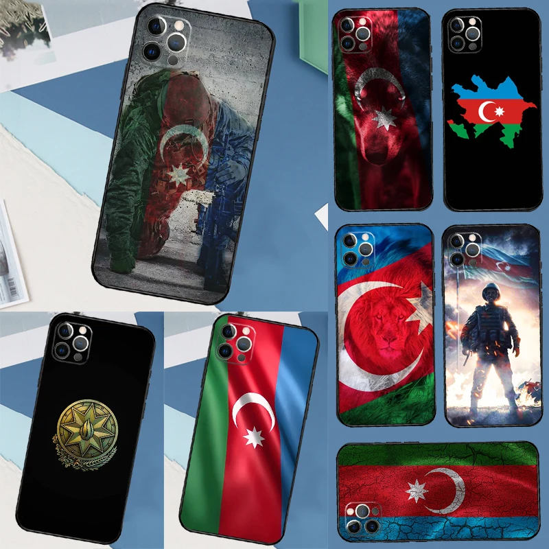 حافظة علم أذربيجان لهاتف OnePlus 13T 13R 12R 10R 10T 8T 13 12 11 9 10 Pro Nord 5 CE 4 2 3 Lite N20 N30