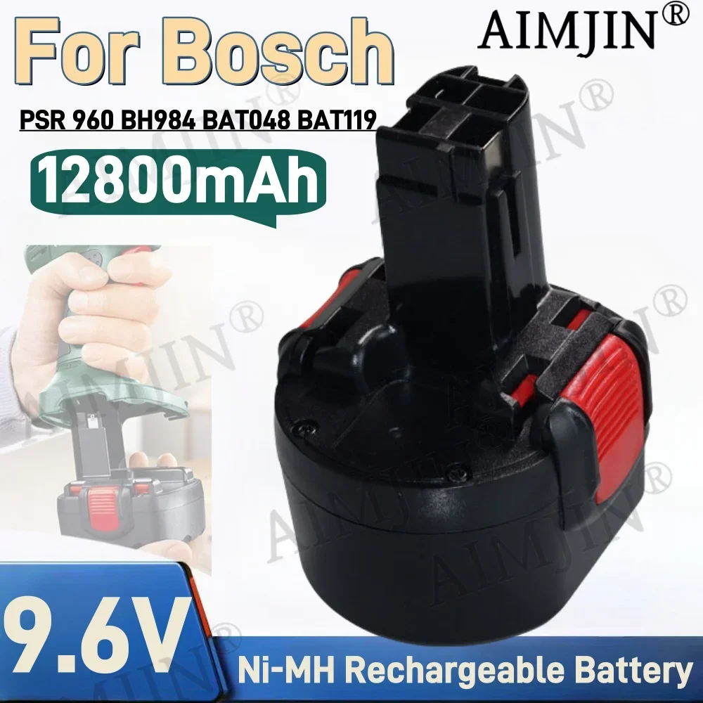 100% New Power Tools BAT048 9.6V 1200mAh Ni-MH Rechargeable Battery Power Tools Battery for Bosch PSR 960 BH984 BAT048 BAT119