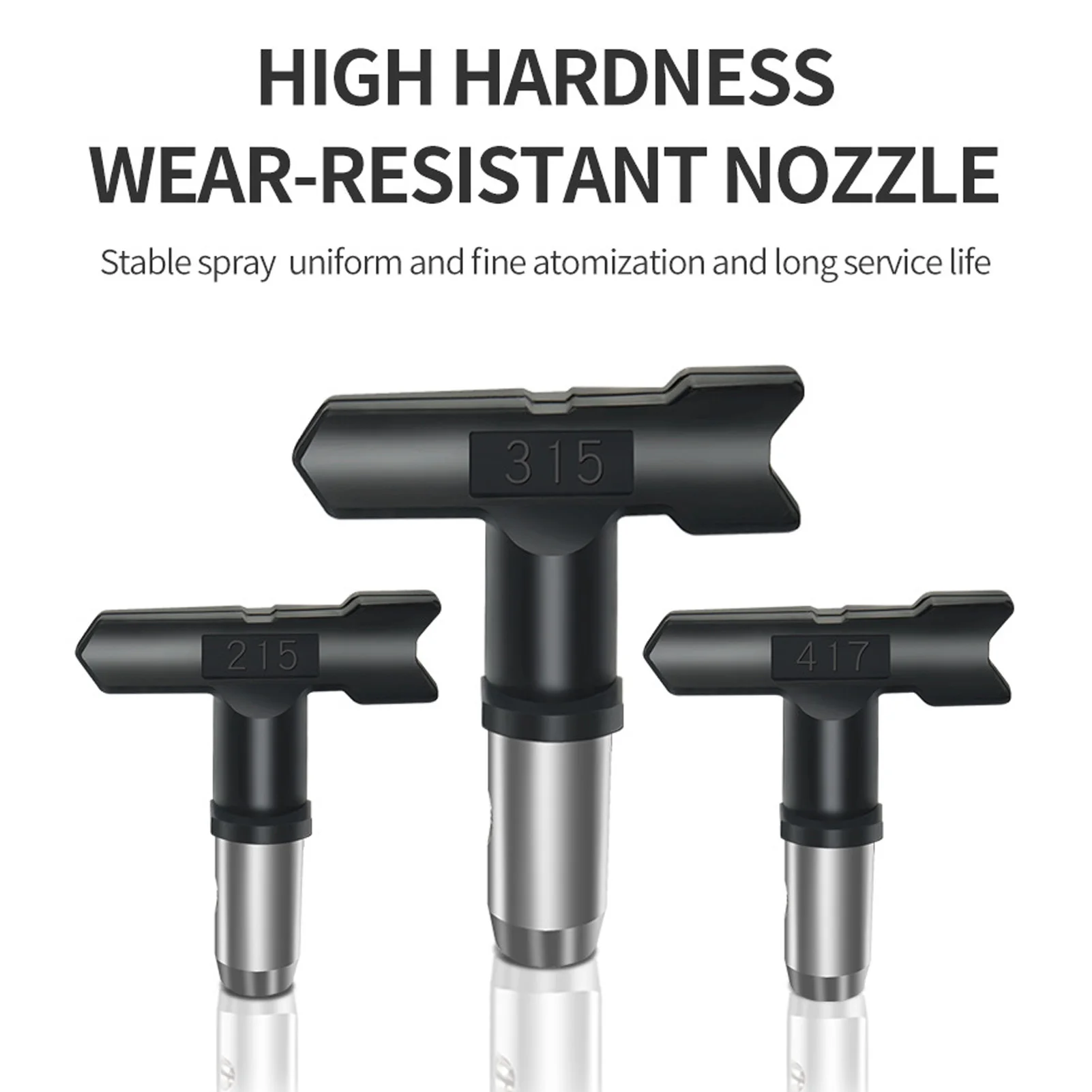 

Airless Paint Sprayer Tip Set Anti Leakage Versatile Hard Wearing Stainless Steel ABS Airless Paint Sprayer Tips for Furniture