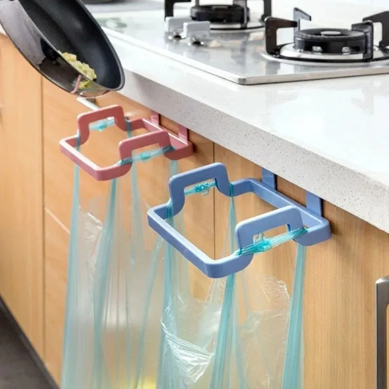 1/2/3/4pcs Garbage Rack Storage Garbage Bag Rack Cabinet Door Kitchen Cabinet Hanging Garbage Rack Kitchen Organizer kitchen