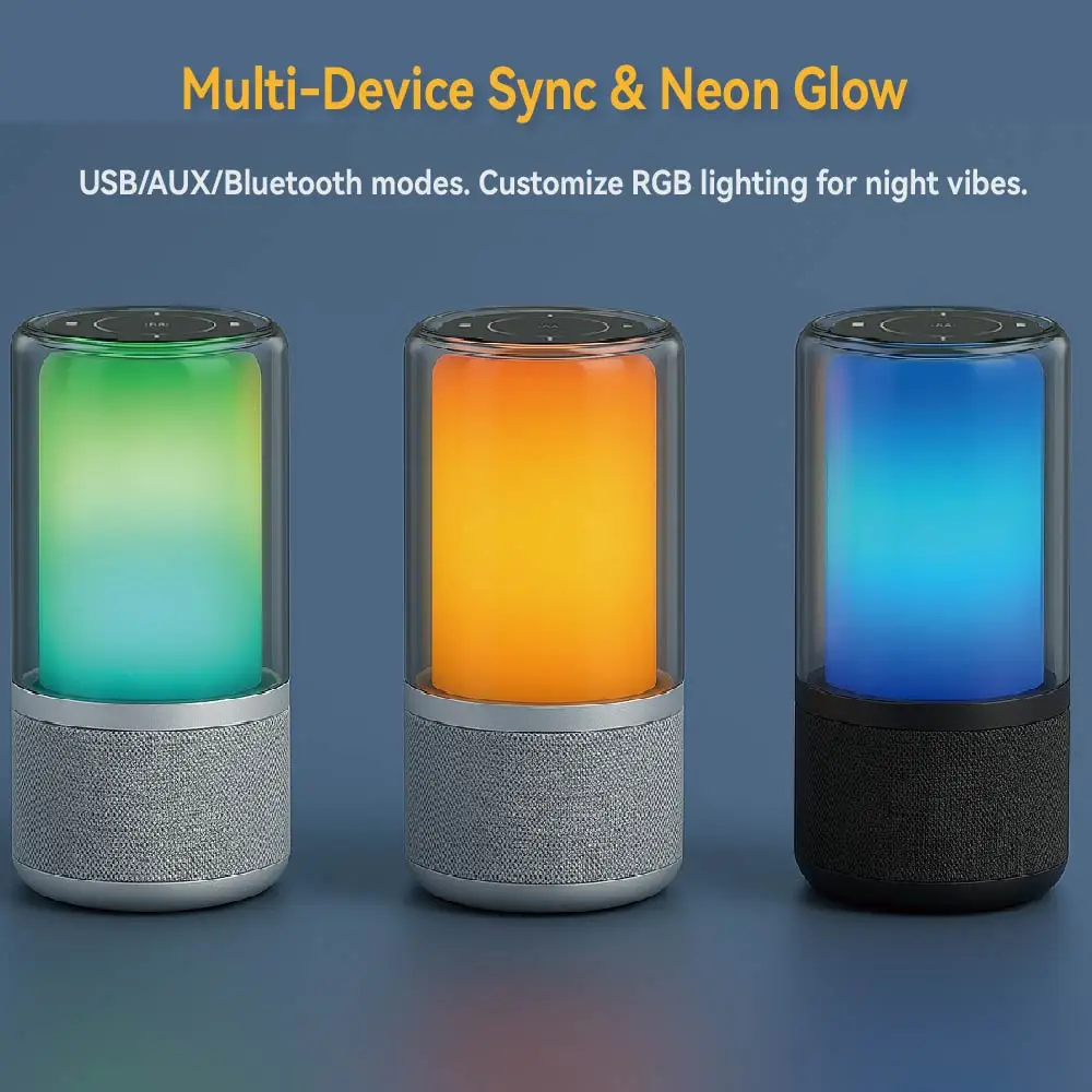 2025 Home Speaker Superior Sound Performance 5 Diamond Effect Lighting Themes BT 60w Speaker for Adult