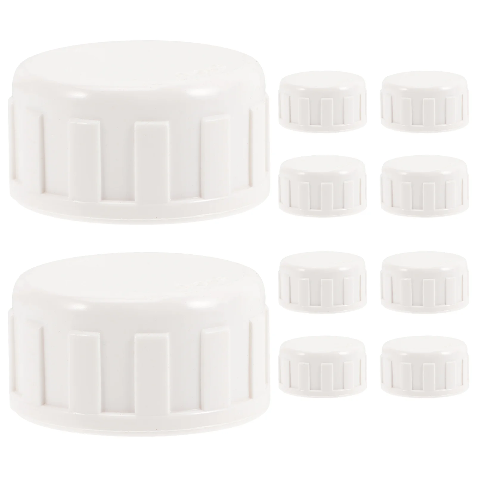 

10 Pcs Threaded Plug Faucet Adapter Hose Connectors Plastic Plugs for Round Holes Pvc Cap End Water Line Caps Spray