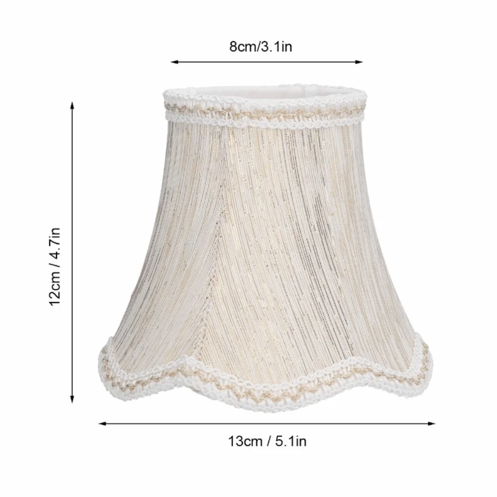 3PCS Simple Fabric Lampshade Clip On Design 4.7 inch Height Chandelier Lamp Shades Lamp Cover Indoor Lamp 4