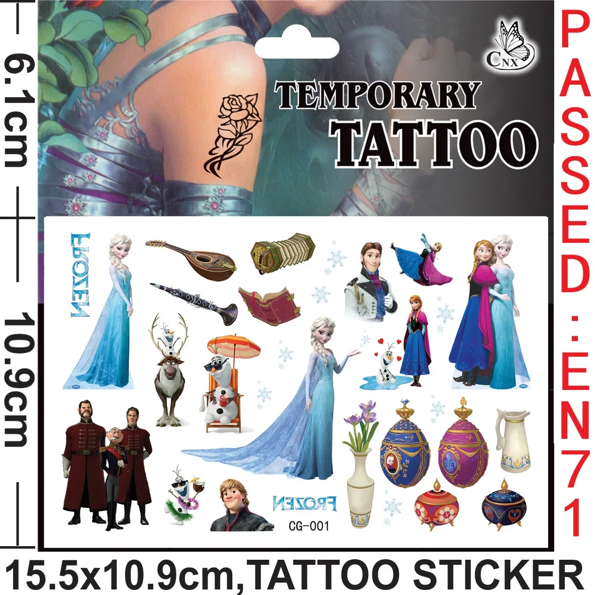 Disney Frozen Tattoo Stickers Disney Princess Sofia Unicorn Frozen Action Figure Cars Cartoon Sticker Kids Girls Birthday Gift