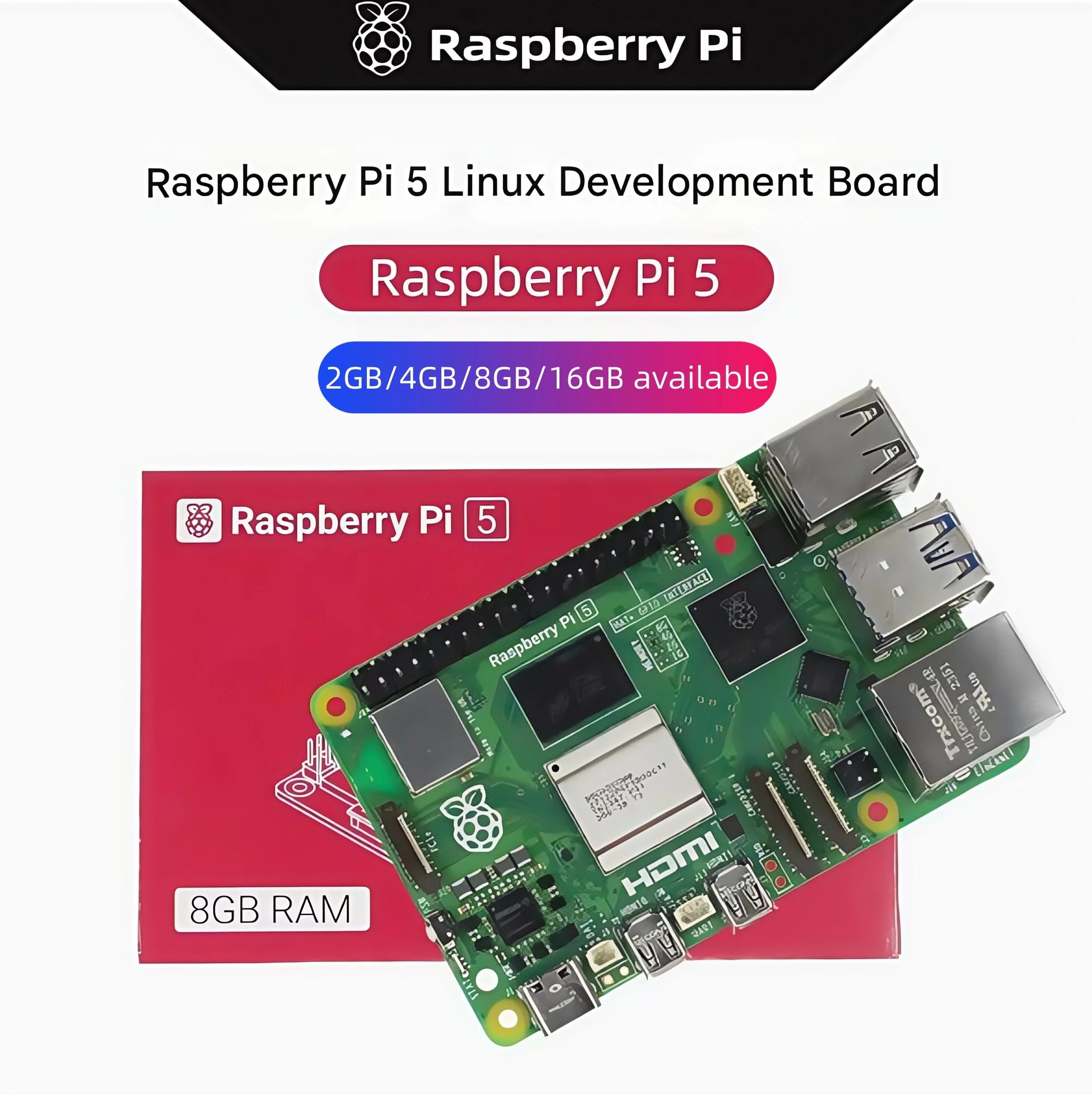 Carte de développement Ai Raspberry Pi 5 2g 4g 8g 16g