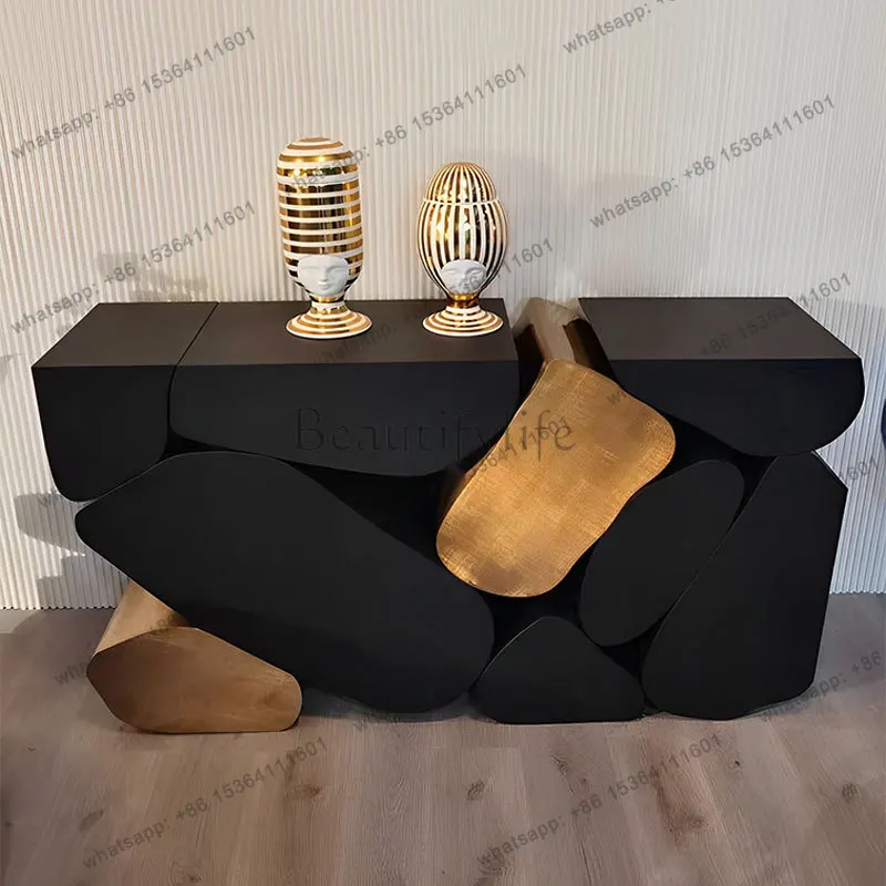 

Входной стол из нержавеющей стали, дизайнерская мебель для виллы