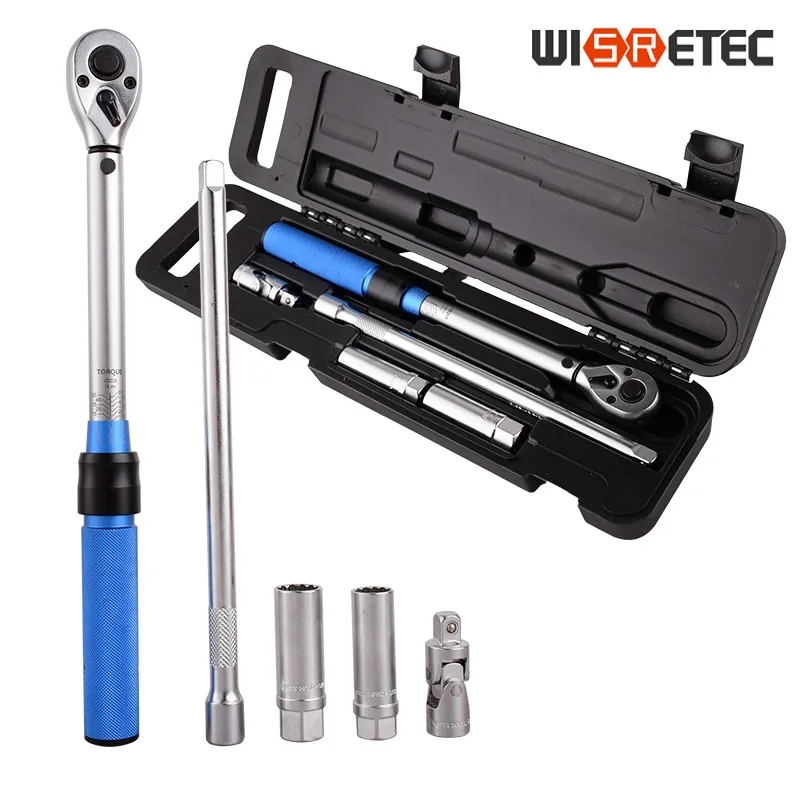 3/8 Magnetic Spark Plug Sleeve Torque Wrench 10-60Nm Adjustable Torque Preset Remove Auto Repair Tool Set