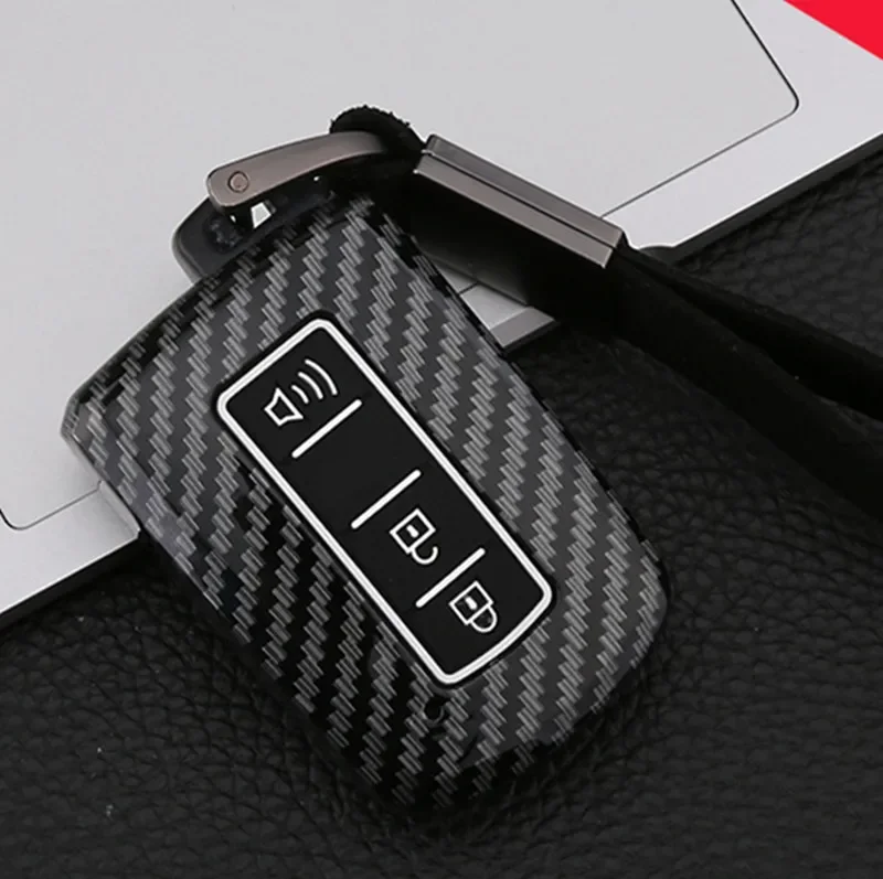 

Carbon Fieber Car Key Case For Toyota Auris Camry RAV4 Avalon Yaris Verso 2012-2018 2 Buttons Keyless Remote Fob Protector Cover