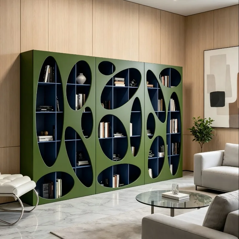 Bookcase creative art display bookshelf combination, shelf multi-function
