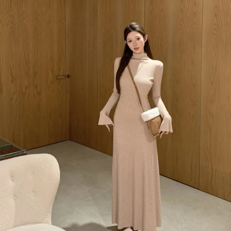 Cisas ano novo vermelho longo sve gola alta de malha dr feminino camada base de emagrecimento longo dr outono inverno novo sle