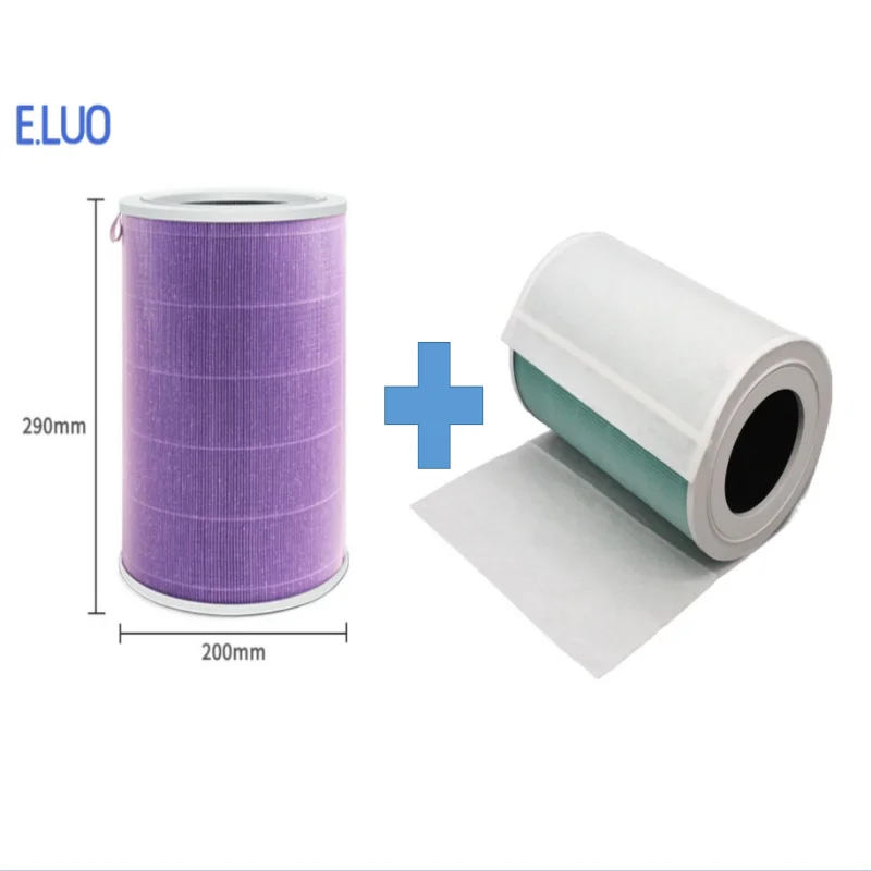 Replacement For Xiaomi Air Purifier Filter Mi 1 / 2 Generation Pro 2S Cylinder Filter Remove Formaldehyde Pm2.5 Purple