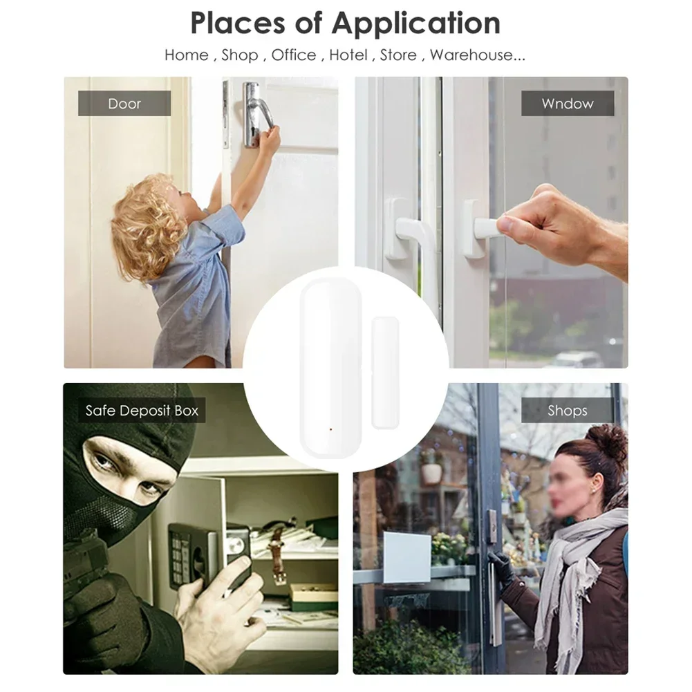 Für WiFi Für Tür Sensor Fenster Eintrag Sensor Home Alarm Leben App Control DoorDetector