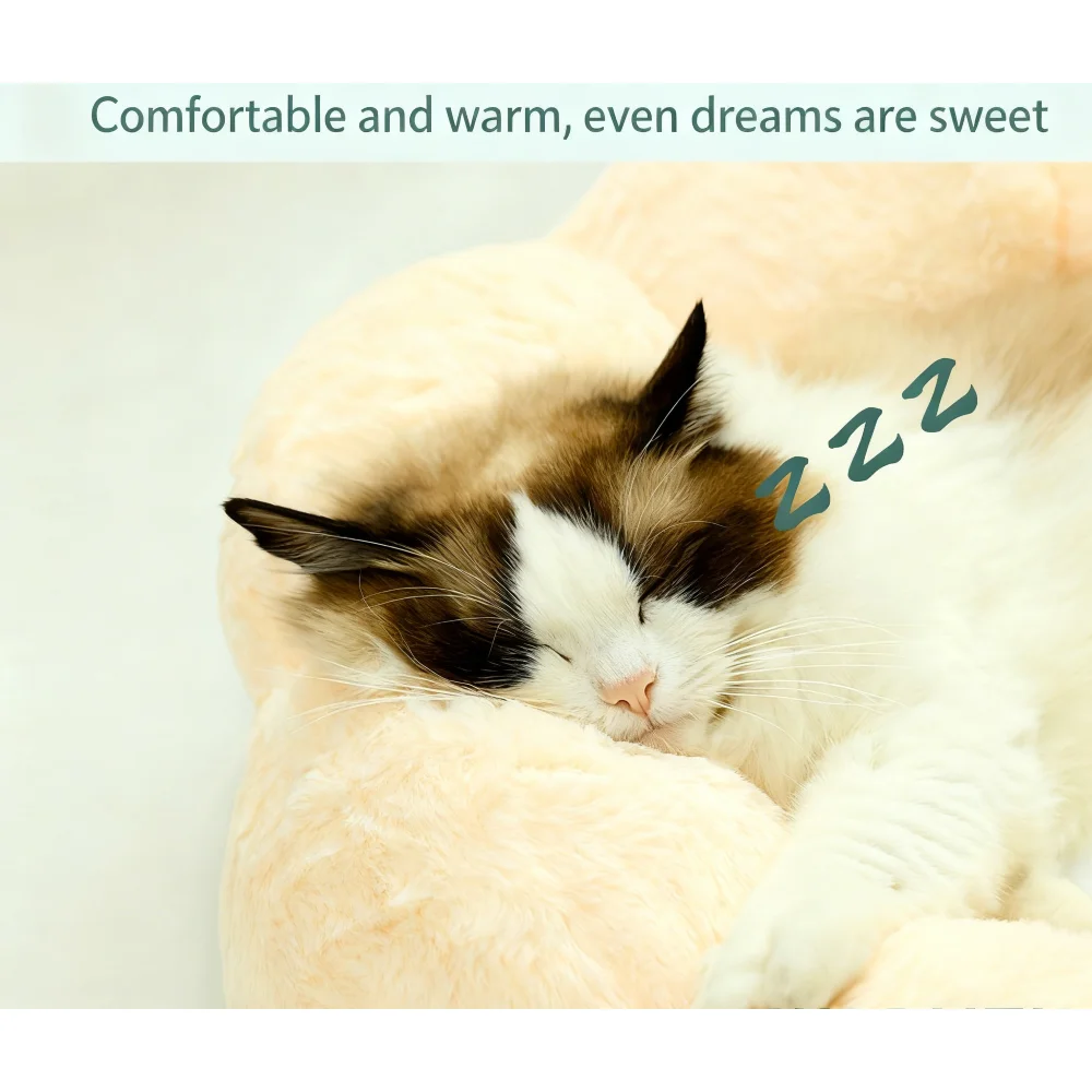 

Гнездо для домашних животных с глубоким сна, круглое цветочное гнездо, зимнее теплое плюшевое гнездо для кошек, всесезонное универсальное гнездо для кошек и собак