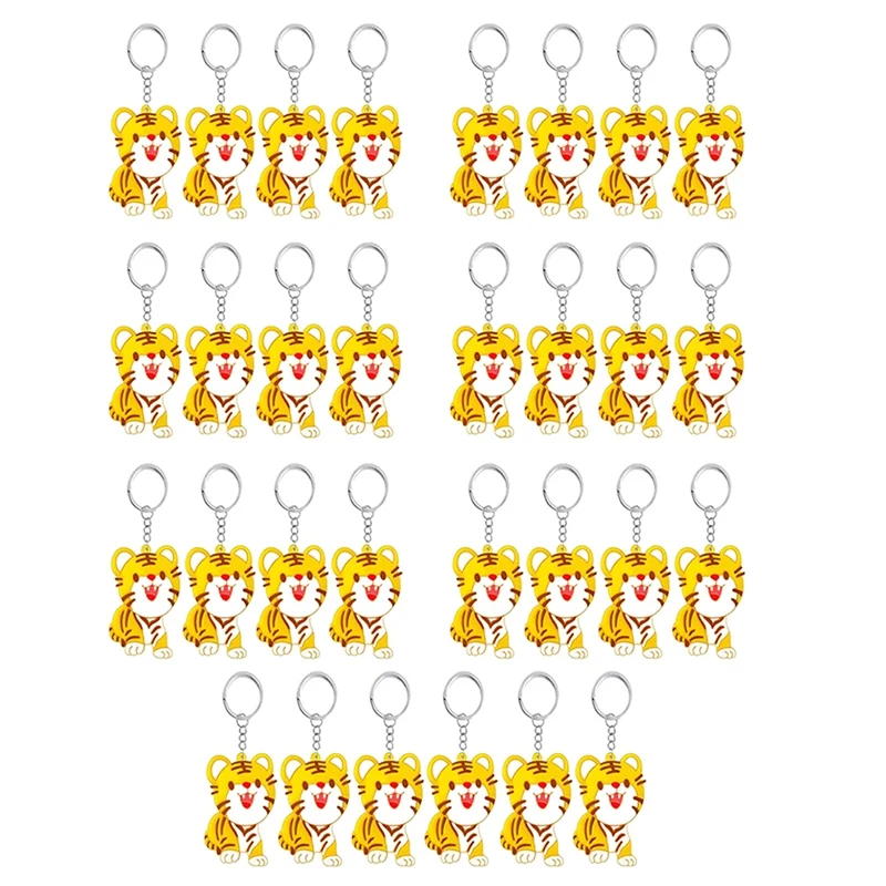 30Set Party Favors With Keychains Set Thank You Tags And Goodie Bags Set For Animal Lover, Thanksgiving, Birthday