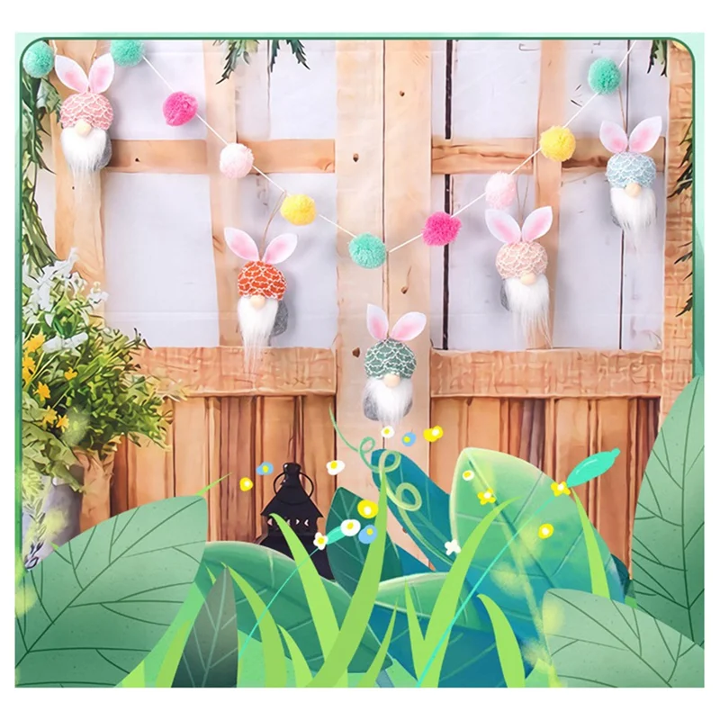 

5PCS Easter Gnomes, Bunny Handmade Spring Easter Gnomes/ Elf Gifts Easter Decorations For The Home Party