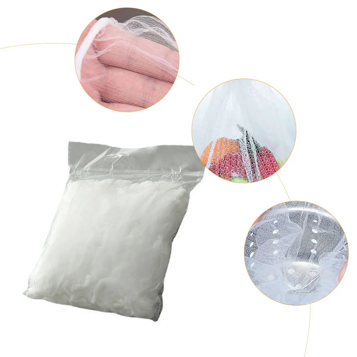 200Pcs Sink Filter Bag Disposable Kitchen Sink Strainer Mesh Bags Fine Dense Drain Protector Elastic Adjustable for Effortless