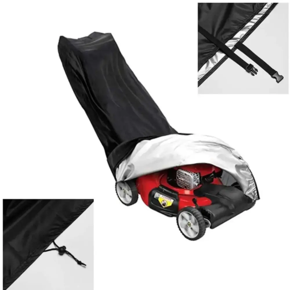 2 pieces Waterproof Lawn Mower Cover UV Protector Oxford Cloth Protective Cover Universal Size Rainproof Garden Mower Cover