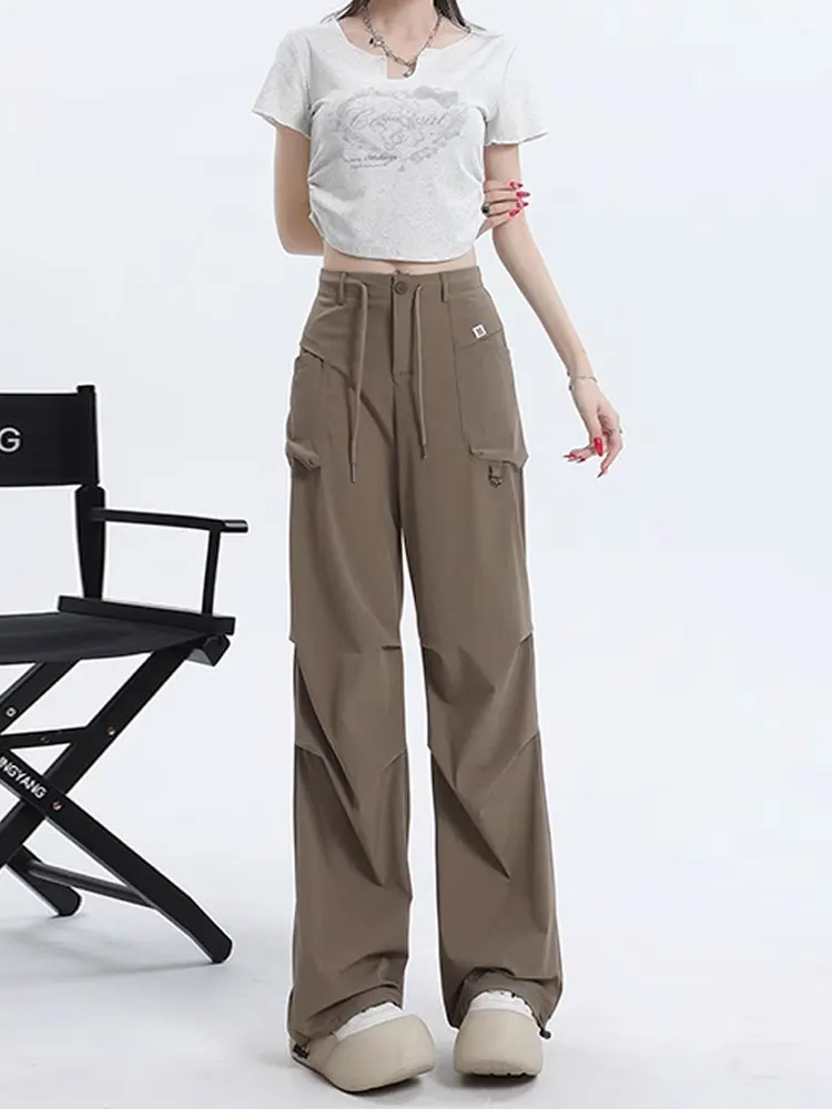

Y2k Vintage Cargo Pants Woman Streetwear Baggy Harajuku Korean Fashion Sports Oversized High Waist Trousers Aesthetic